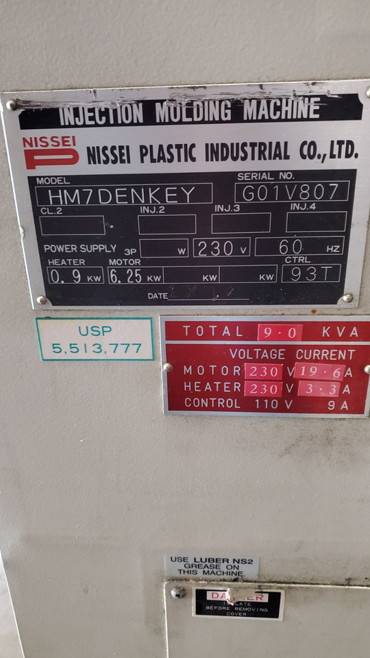 NISSEI 7 TON MICRO MOLDING MACHINE / SMALL INJECTION MOLDER | eBay