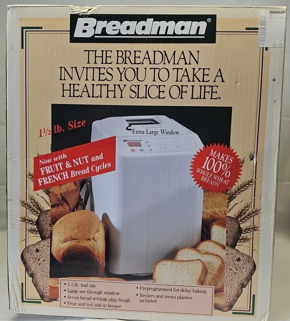 Breadman TR-440C Bread Maker Machine 7 Settings 1.5 lb Loaf Non Stick NOS
Opens in a new window or t
