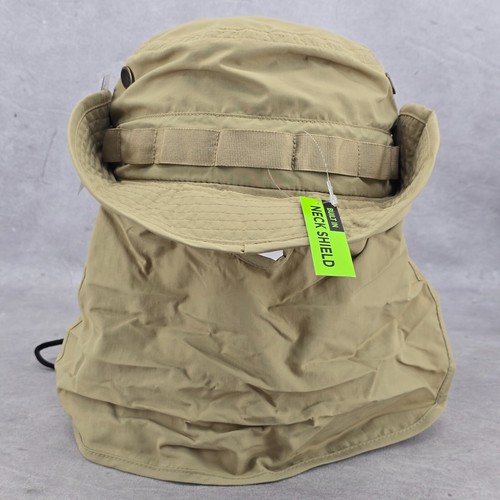 Avalanche Foldable Outdoor Boonie Bucket Hat With Neck Shield Khaki One Size Cap - Picture 4 of 19