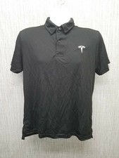 Telsa 100 Polyester Black Polo Shirt Mens M