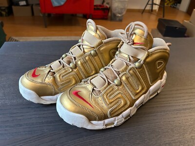 Nike Air More Uptempo Supreme Suptempo Gold UK 8,5 EU 43 US 9,5
