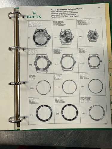3 VINTAGE GENUINE Rolex Spare Parts Catalog Binders R6, R8 & Service Information - Picture 13 of 22