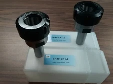 2pcs ER40 COLLET CHUCKS 1"X2"  STRAIGHT SHANK stub #ER40-CK1-2- new 