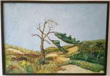 No.: 54 oil painting artwork with frame picture painting oil painting forest field