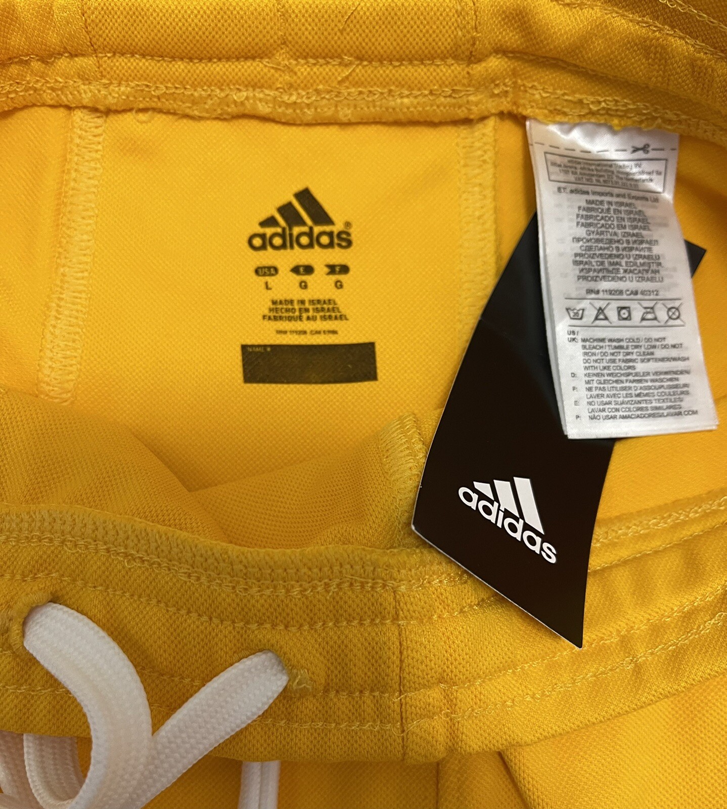 NEW ADIDAS Primeknit Gold / Yellow FOOTBALL Pants Men’s Large L 100