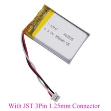 3.7V 350mAh 1.29Wh Li-Polymer Li Battery 402535 Li-ion JST 3pin 1.25mm Connector