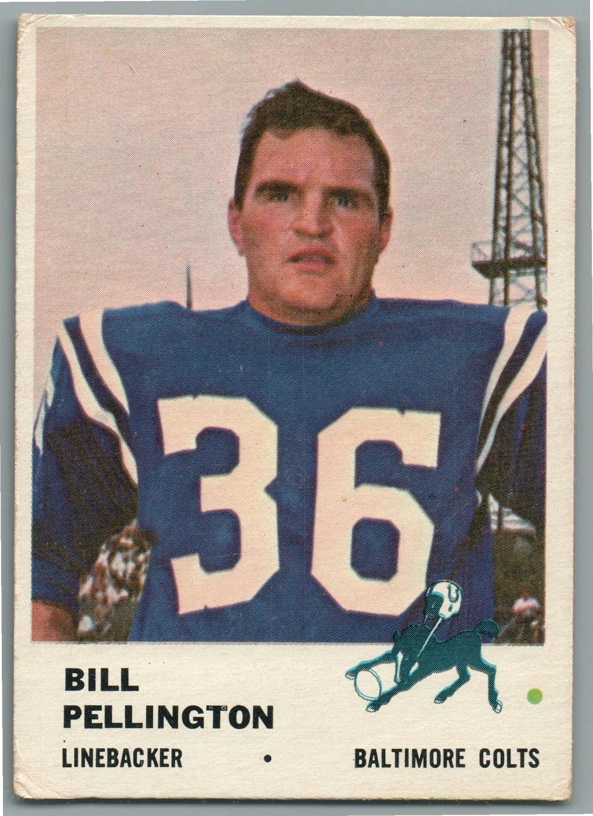 1961 Fleer #36 Bill Pellington