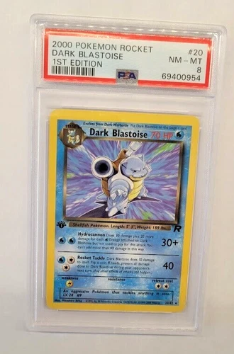 Dark Blastoise 1st Edition 2000 Pokemon Rocket Non Holo PSA 8 NM-MT