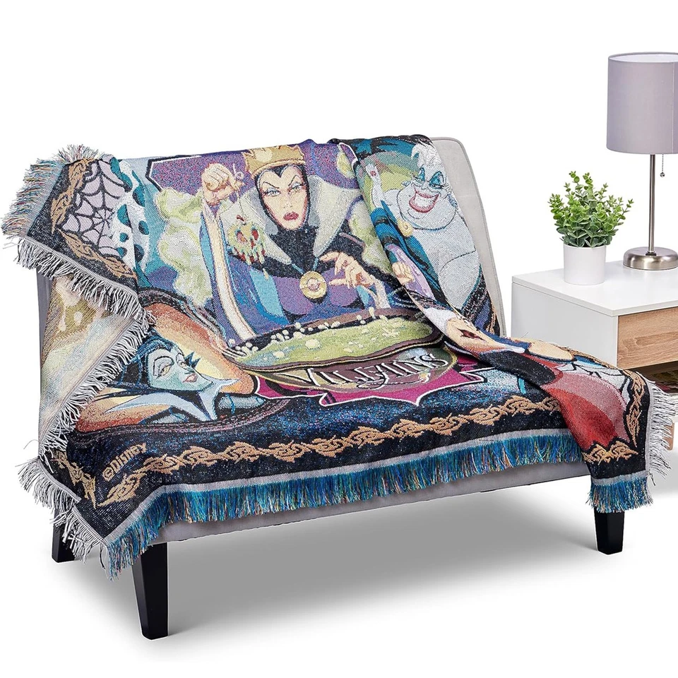 Disney-Pixar Villains, "Vile Villains" Woven Tapestry Throw Blanket, 48" x 60", - Image 2 of 4