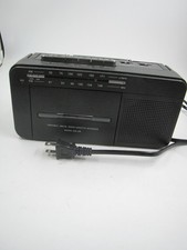 Sylvania SM-139 Portable AM/FM Radio Cassette Recorder Boombox Black USB AC