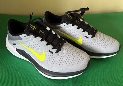 Nike Air Winflo 10 - Herren Running Sneaker Schuhe - Grau / Volt - Größe UK 6,5