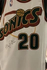Gary Payton Seattle Sonics #20 Signed White NBA Jersey