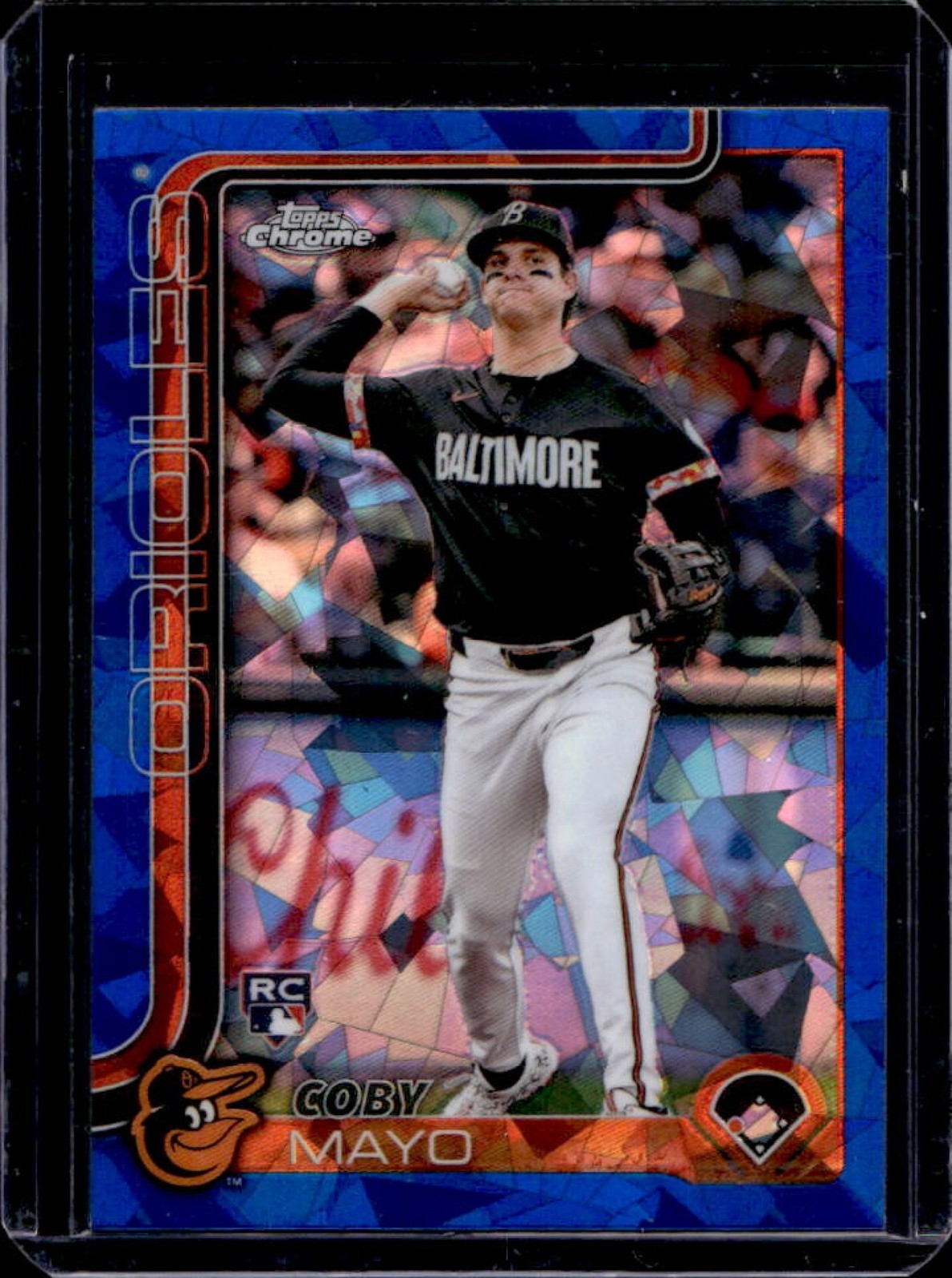 2025 Topps Chrome Sapphire Coby Mayo RC Rookie #120 Orioles