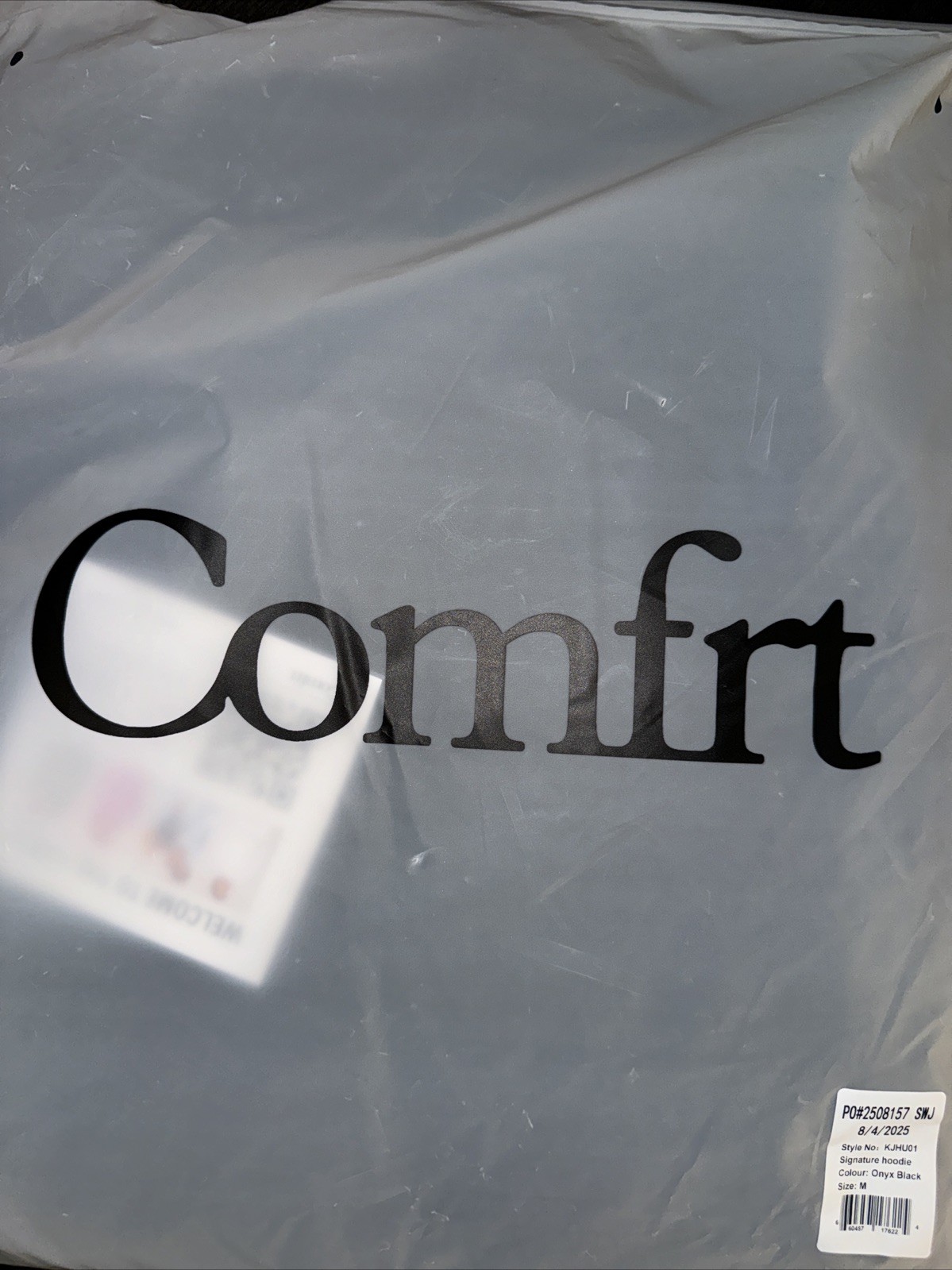 COMFRT Signature Hoodie in Onyx Black - Size Medium