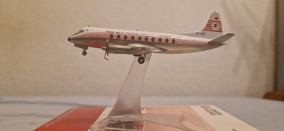 Herpa Wings 1:200 Turkish Airlines Vickers Viscount 700 TC-SES In OVP + Ständer