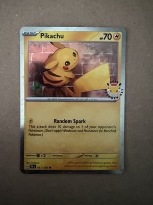 Pikachu 051/162 Pokemon Day 2026 Promo (Stamped Cosmo Holo) - Pokemon NM