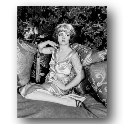 Clara Bow Photo 8x10 1926 Paramount Pictures Portrait Sitting On Pillows
