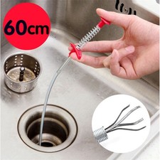 Drain Snake 60CM Spring Pipe Cleaner Hair Clog Remover Sink Shower Tub Auger