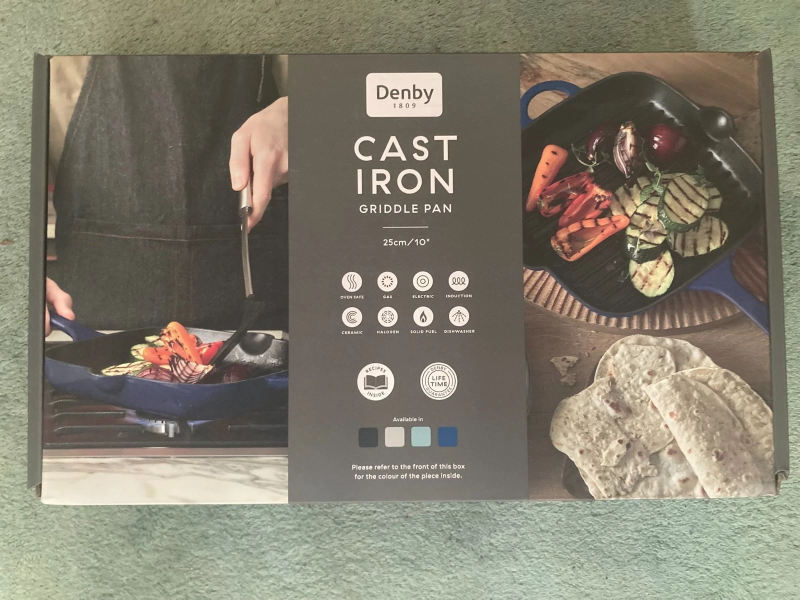 Denby - Pavilion Cast Iron Griddle Pan 25cm - Enamelled BNIB