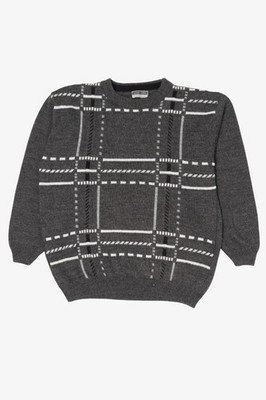 Vintage Gray Basic Line Sweater (1990s)