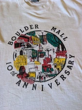 Vintage 80s Boulder Mall T-Shirt Single Stitch Rare Graphic Event Screen Stars