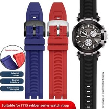 For Tissot Prs 516 T115417A T115.427 High Quality Rubber Watch Straps Mens 22mm