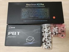 Keychron K2 Pro TKL JP Silent Brown Switch Wireless Keyboard Black Gray Used
