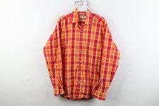 Vintage 80s 90s Yves Saint Laurent YSL Mens Medium Collared Button Shirt Plaid