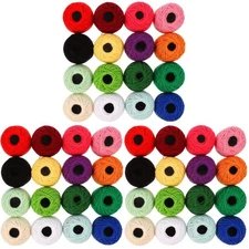 48 Rolls Rainbow Color Embroidery Floss Cross Stitch Colorful Cotton Floss Br...