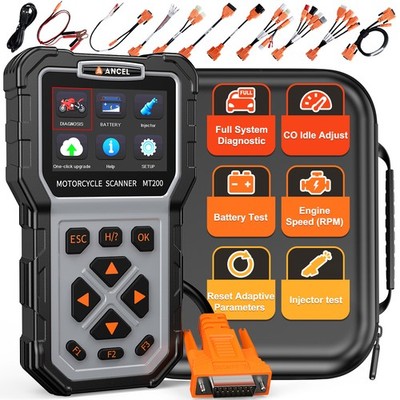 ANCEL MT200 Motorcycle Scanner Diagnostic Tool Fit For Yamaha/Honda/Suzuki Kit