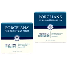 Porcelana Night Skin Lightening Cream Facial Night Treatment, 3 Ounce - 2 EA