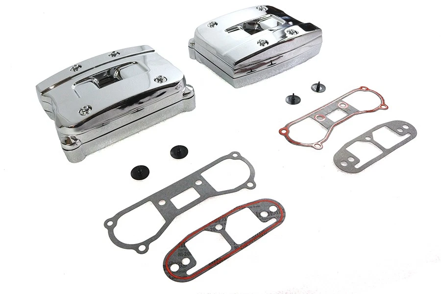 Chrome Rocker Box Cover Set fits Harley Davidson - Image 3 of 4