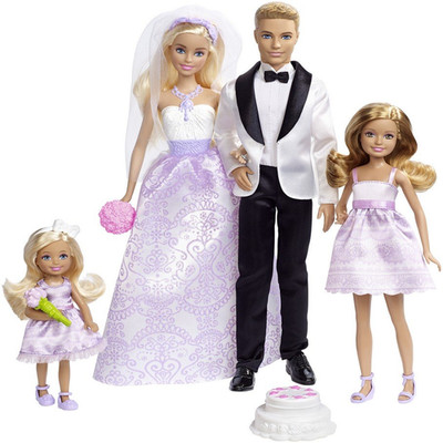Barbie Wedding Set Bride And Groom Dolls Stacie Chelsea And Accessories Mattel