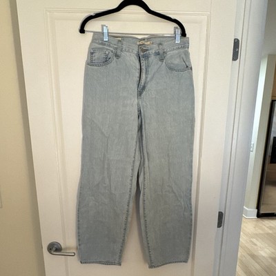 Levi's Premium Women's Wide-Leg Light Wash Light Blue Denim Jeans Solid