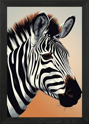 Vektor Zebra gerahmtes Wandbild Poster Leinwanddruck Bild