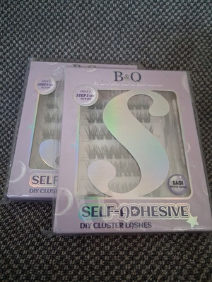 #ad #ad 2ct Bamp;Q Self Adhesive DIY Cluster Lashes SA02 D Mix 10 16mm Black $22.00