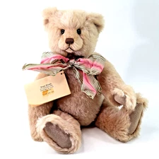 OOAK Artistan Teddy Bear Bonnie Windell Windlewood pink champagne mohair tags 92