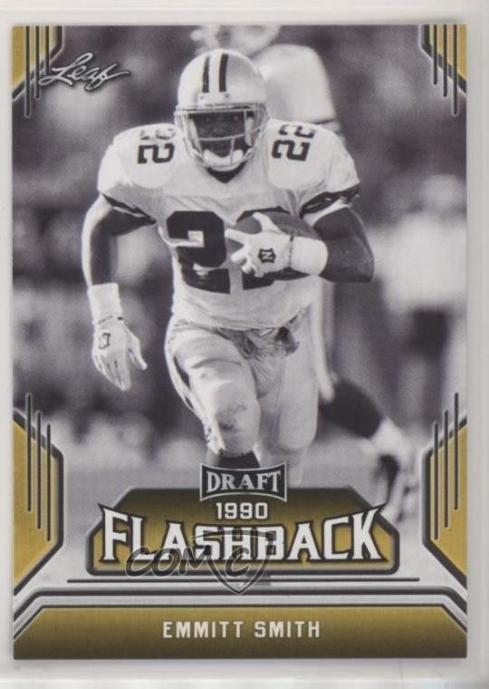 2019 Leaf Draft Flashback Gold 1990 Flashback Emmitt Smith #06 HOF 02fd