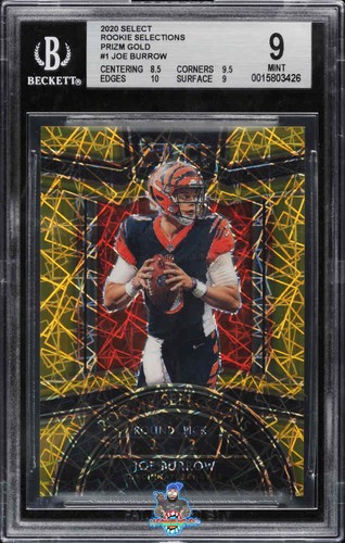 Joe Burrow [Gold Prizm] #RS-1 2020 Panini Select Rookie Selections card