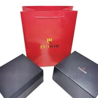 Tudor Black Watch Box Set: Red Bag, Cards Included for a Complete Experience