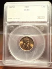 1957-D Lincoln Red Wheat 1 Cent - Uncirculated - SEGS Graded