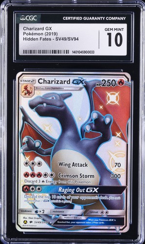 2019 POKÉMON HIDDEN FATES SHINY VAULT - HOLO CHARIZARD GX CGC 10 GEM MINT