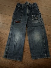 Vintage Garanimals Toddler Jeans Size 3 USA Carpenter Wide Leg Denim Kids 90s