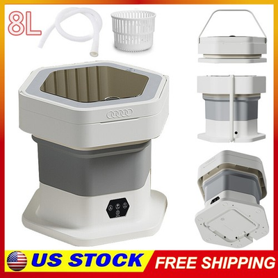 #ad #ad Portable Mini Washer Foldable Washing Machine 8L Camping Travel Laundry Machine $19.99