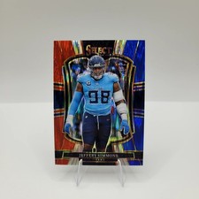 2025 Panini Select Premier Level Jeffery Simmons #125 Tri-Color Prizm Red Blue