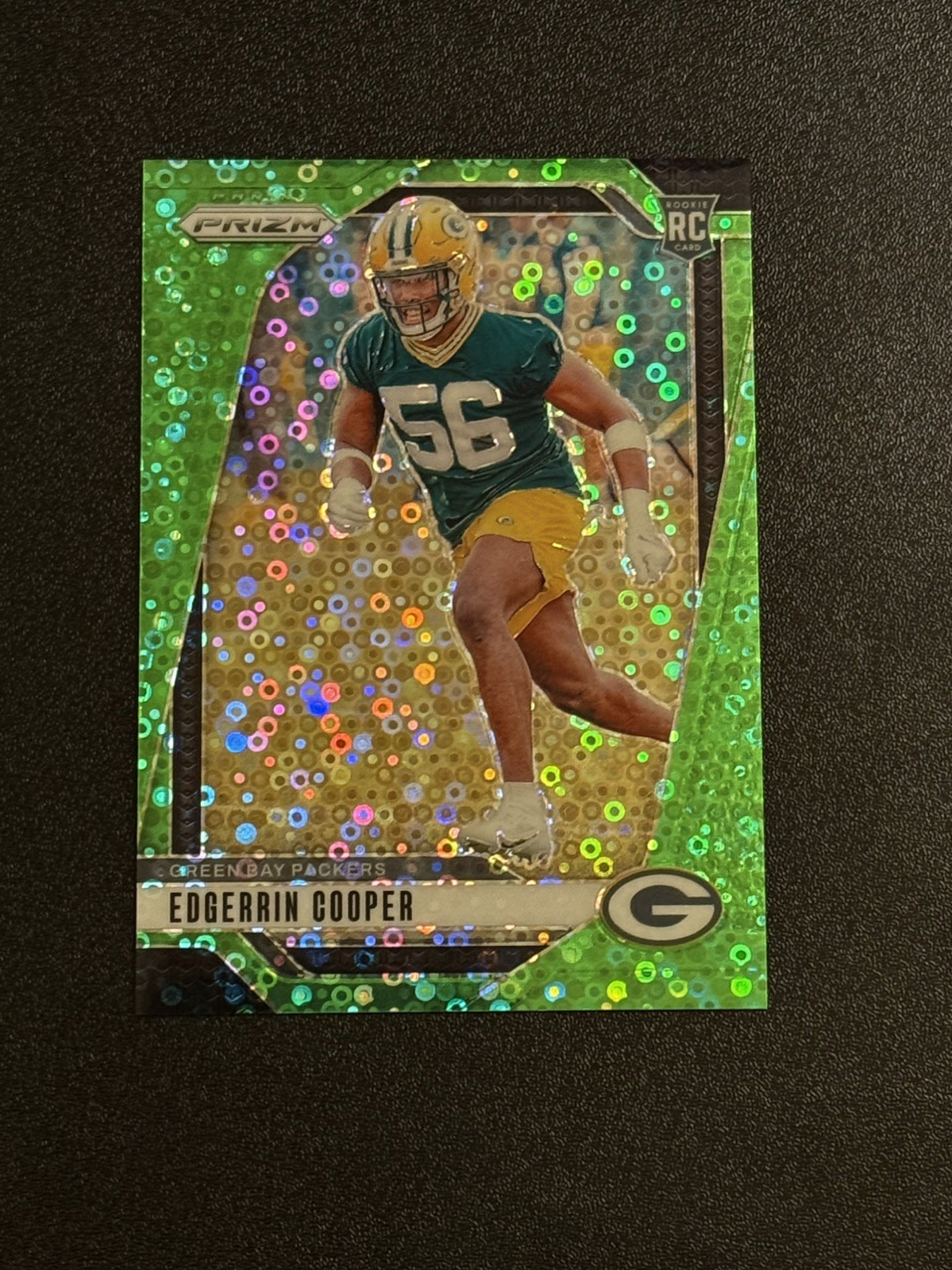 2024 Panini Prizm Edgerrin Cooper No Huddle Green Disco /10 #331 Rookie Packers