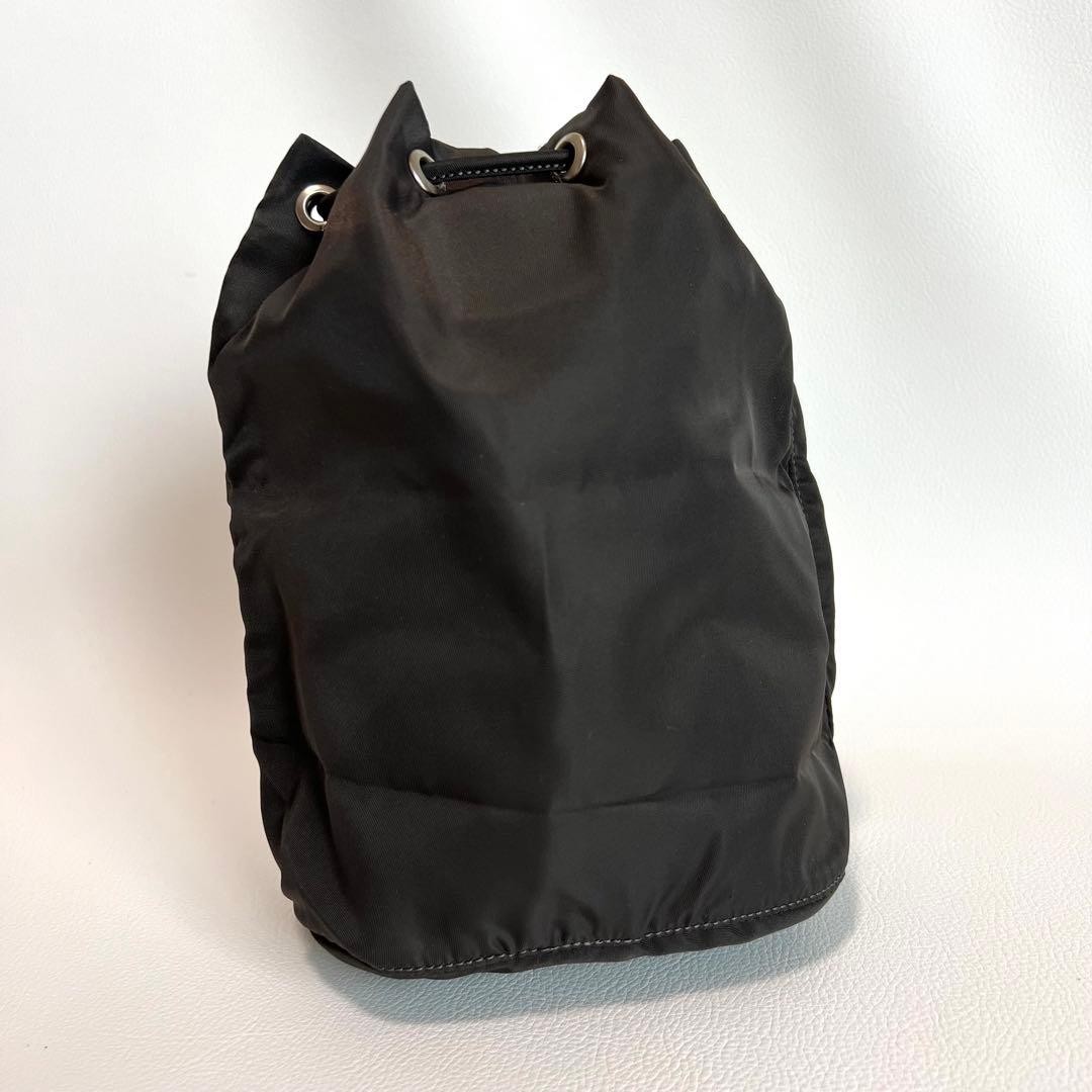 Popular PRADA Drawstring Accessory Pouch Nylon Bl… - image 3