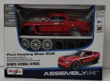 1/24 Maisto Red 2012 Ford Mustang Boss 302 Assembly Line Very Hard To Find  