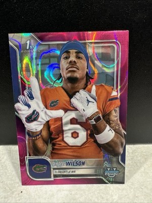 2025 Bowman Chrome U Dallas Wilson Pink Lava Refractor #181 Florida Gators E3