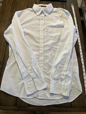 100 Cotton GANT Men's Blue Dotted Fitted Shirt Sz Large 41/42 - 16 1/2